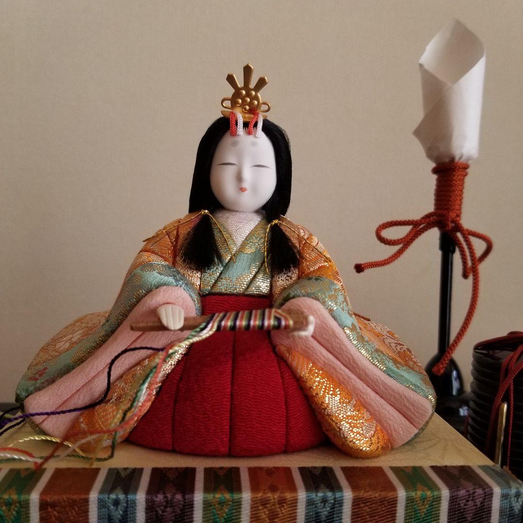 ひな人形 木目込み ケース入り かわいい　木目込人形 親王飾　久月