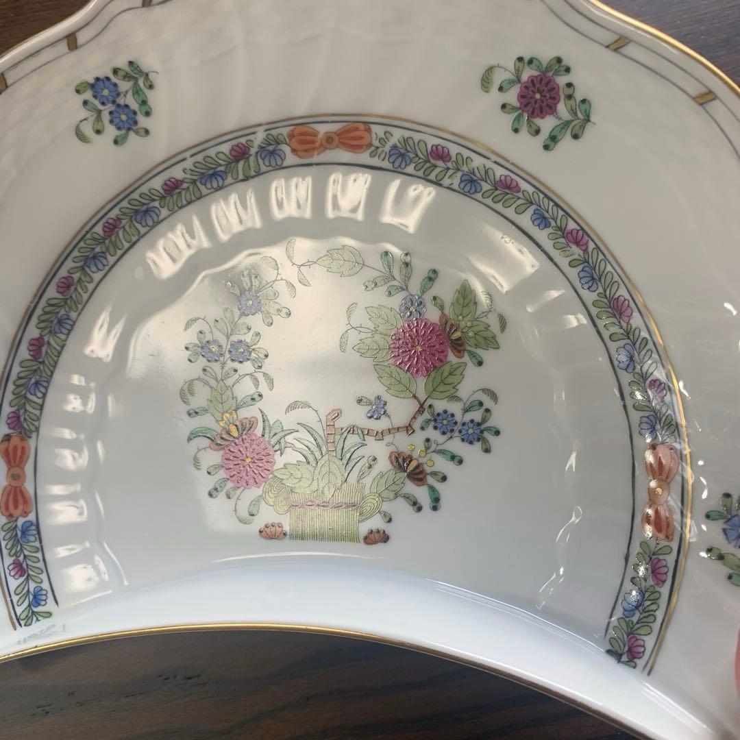 お値下げ☆ヘレンド インドの華 ①多彩色 クレセントディシュ