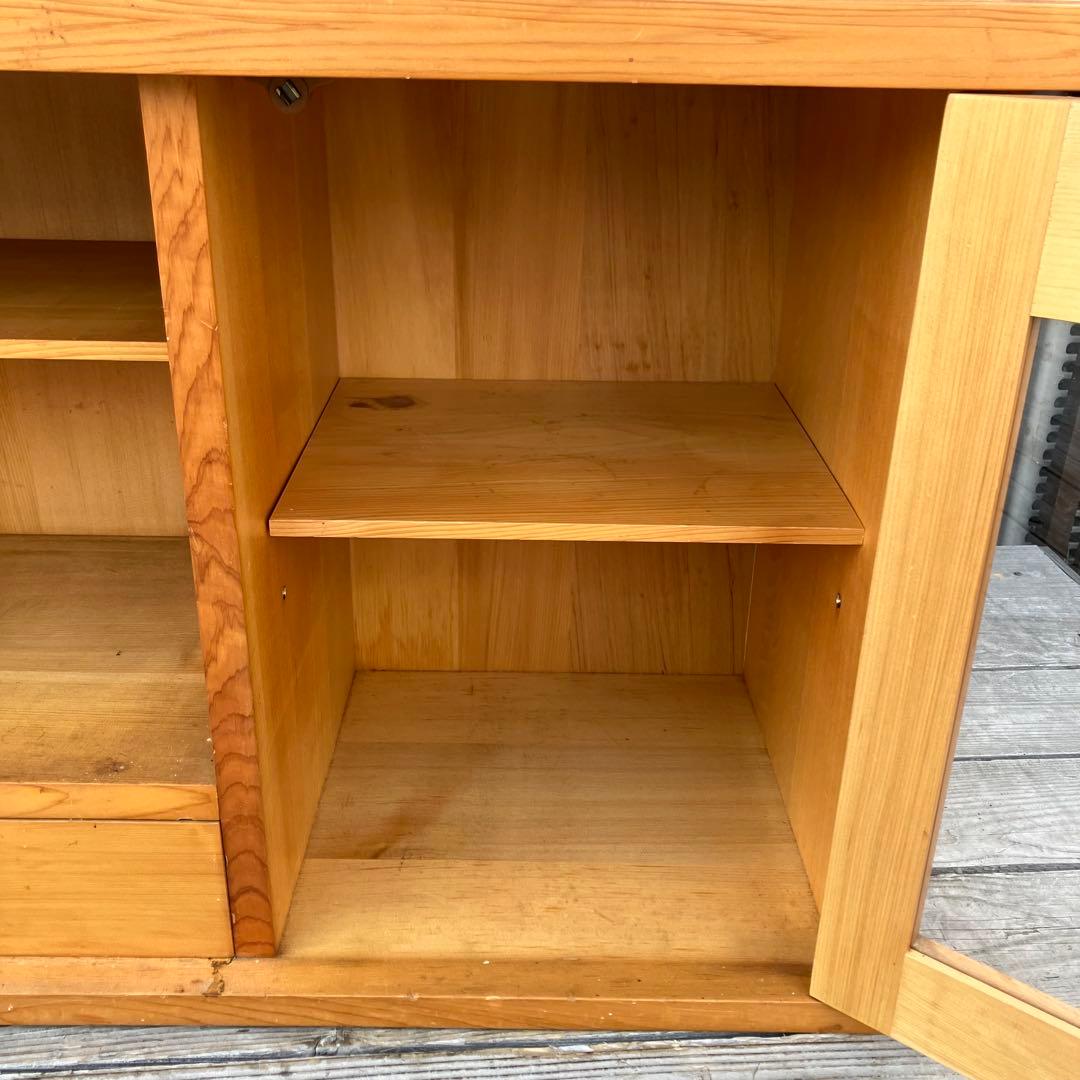 昭和レトロ 無垢材 古家具 飾り棚 茶箪笥 サイドボード ディスプレイラック