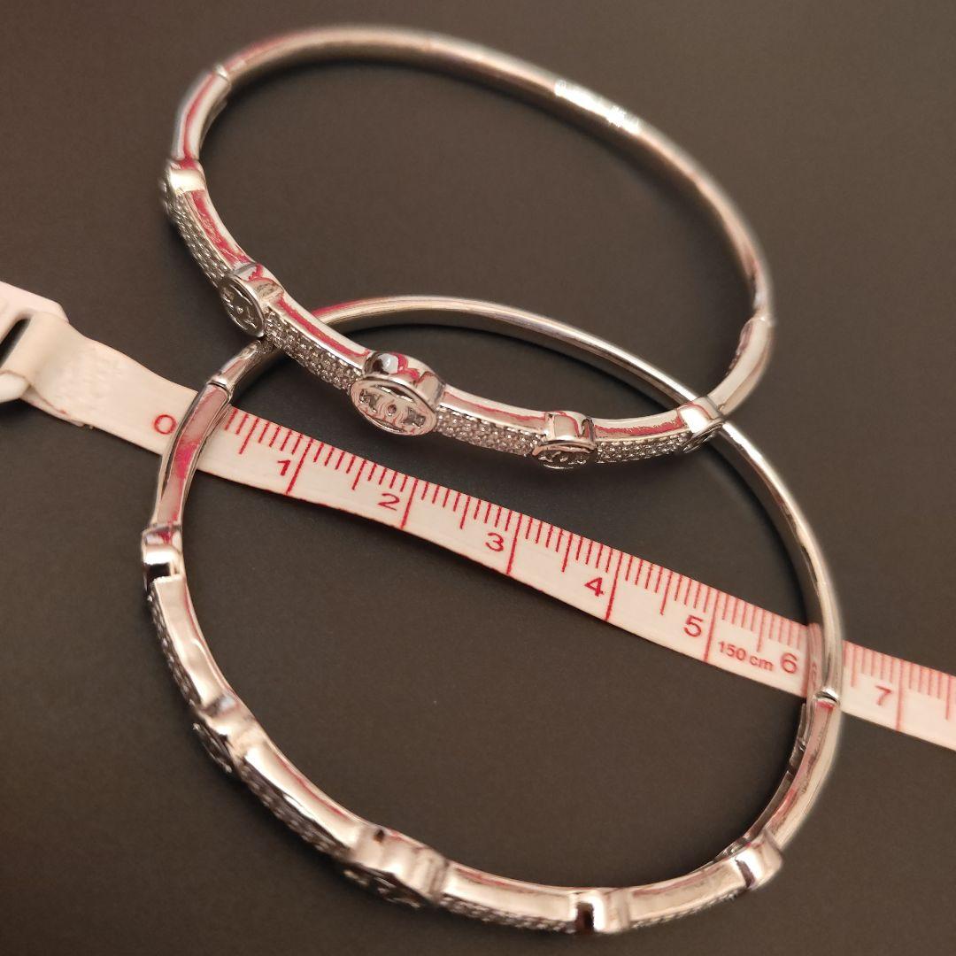 CHANELシルバー バングル 2本セット