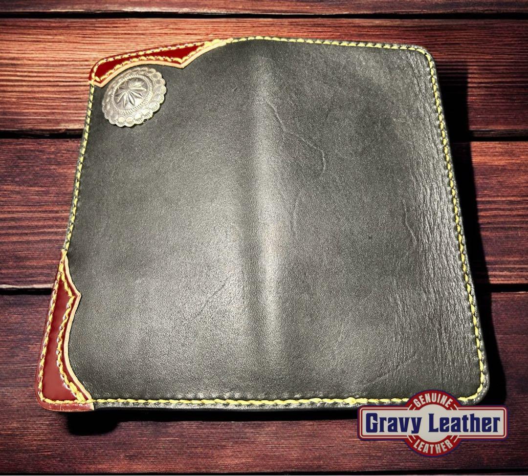 Gravy Leather 栃木レザー×コードバン ロングウォレット 総手縫い