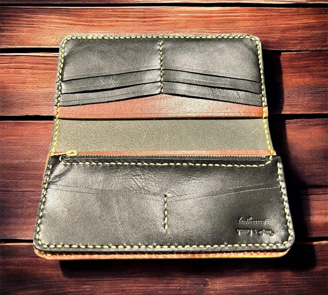 Gravy Leather 栃木レザー×コードバン ロングウォレット 総手縫い