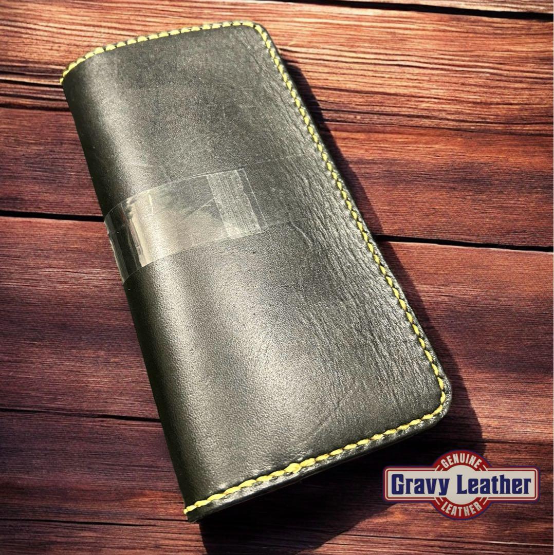 Gravy Leather 栃木レザー×コードバン ロングウォレット 総手縫い