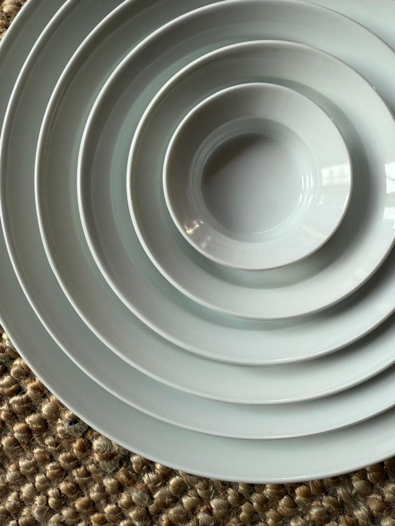 1616 / TY Round Deep Plate White アソート　6枚