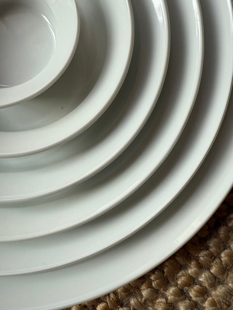 1616 / TY Round Deep Plate White アソート　6枚