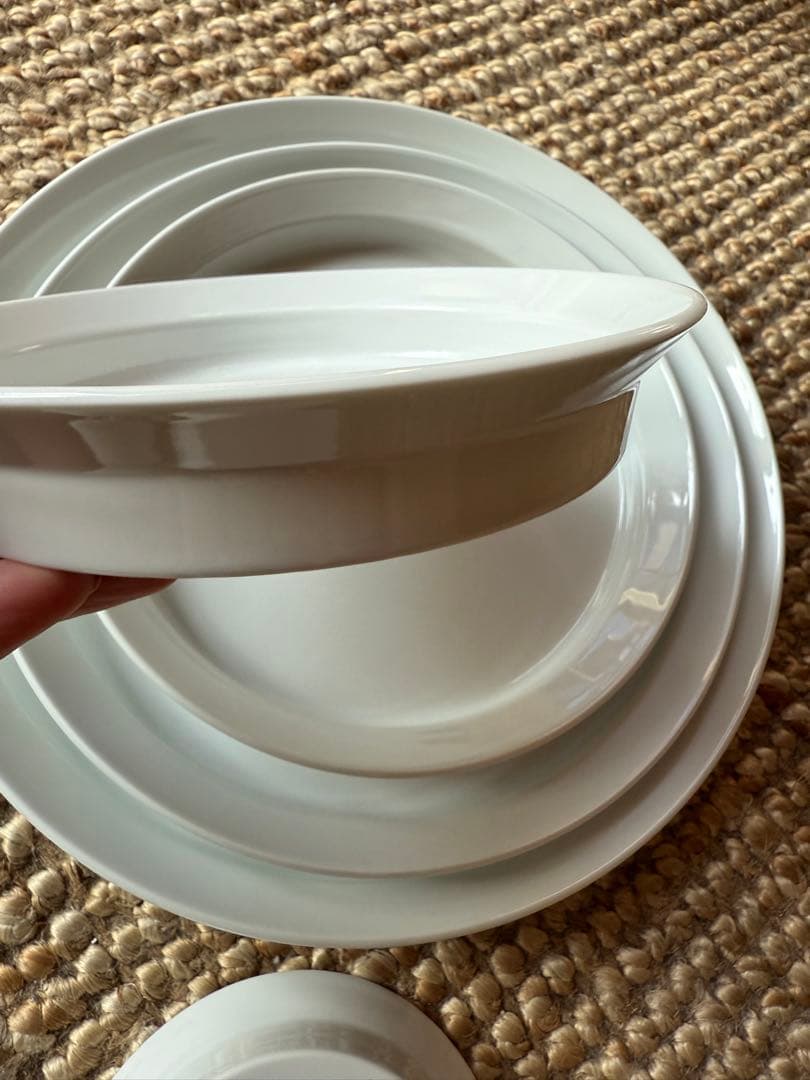 1616 / TY Round Deep Plate White アソート　6枚