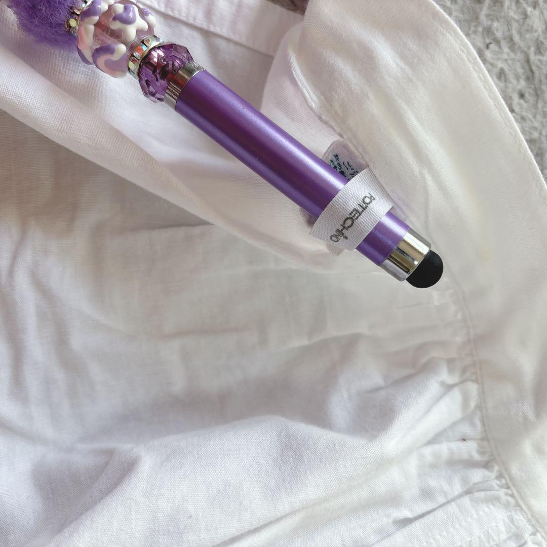 POTECHINO ポテチーノ 葡萄×レース エプロン 前掛け 白