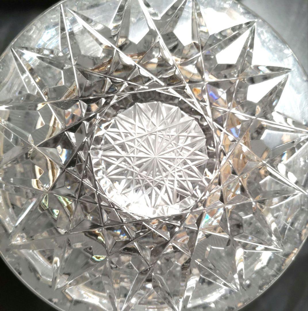 ボヘミアグラス　フラワーベース　チェコスロバキア製