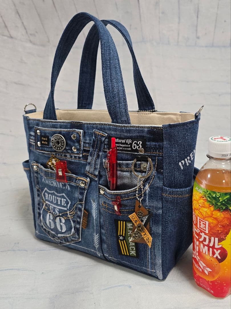 デニムリメイクバッグ お洒落カジュアル