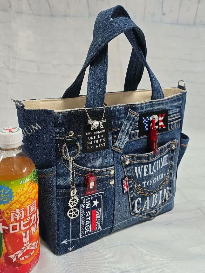 デニムリメイクバッグ お洒落カジュアル