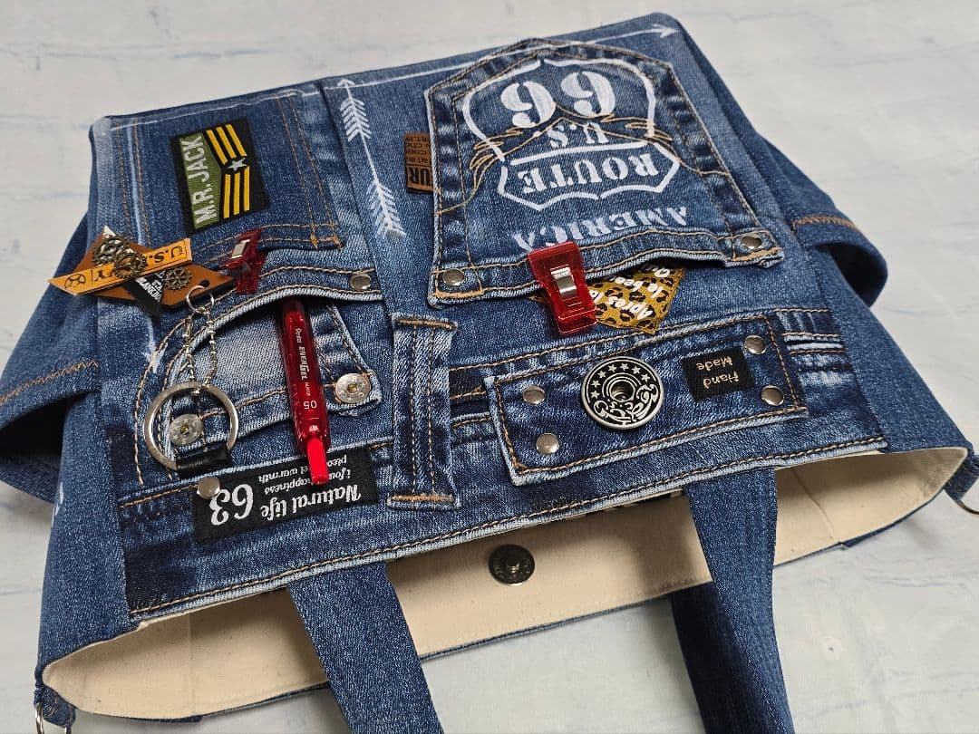 デニムリメイクバッグ お洒落カジュアル