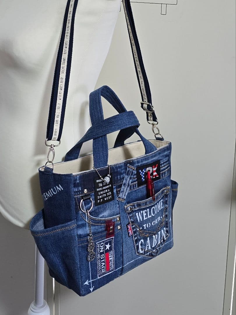 デニムリメイクバッグ お洒落カジュアル