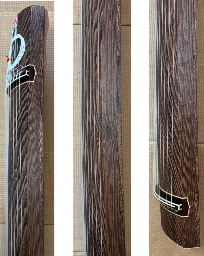 熊ちゃん 13絃箏 琴 半上角 並甲 すだれ彫 蒔絵あり 付属品多数