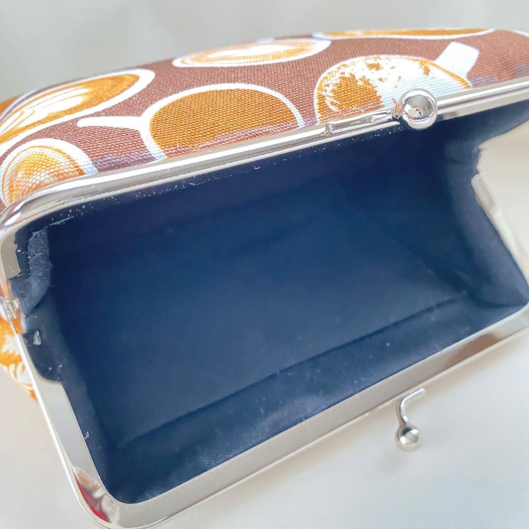 ぞぞがま口財布　がま口ポーチ　メイクポーチ　ハンドメイド　北欧花柄