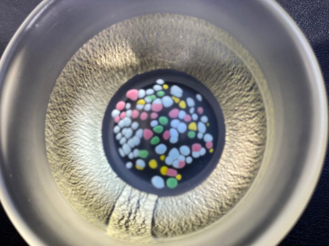 黒木国昭　グラスアート宮崎　グラス　小鉢　向付　酒杯　2点　サイン入り　デザート