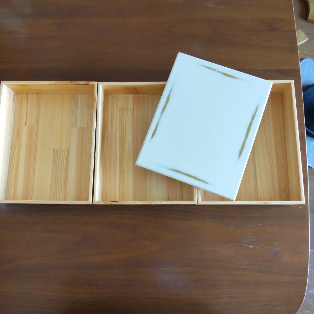 重箱 三段重箱 Njeco汎 変根来(白) お正月 おせち料理