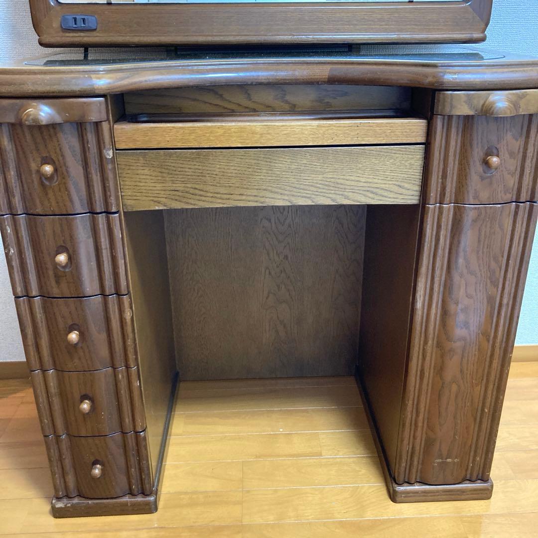 鏡台 ドレッサー 一面鏡 化粧台 レディース フランスミラー 昭和レトロ