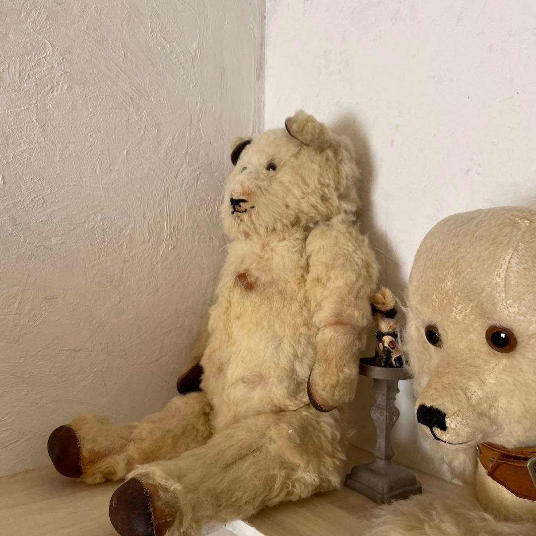 アンティーク テディベア　リアルファー　ヴィンテージ