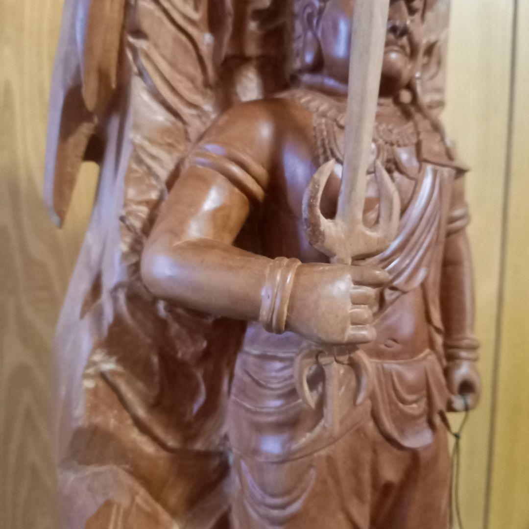 不動明王立像　木製仏像彫刻