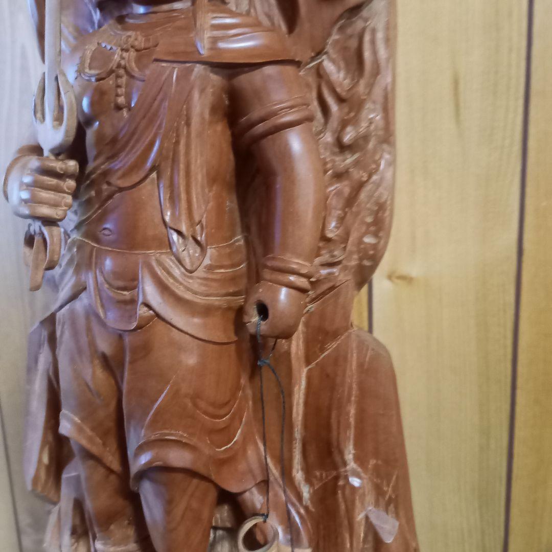 不動明王立像　木製仏像彫刻