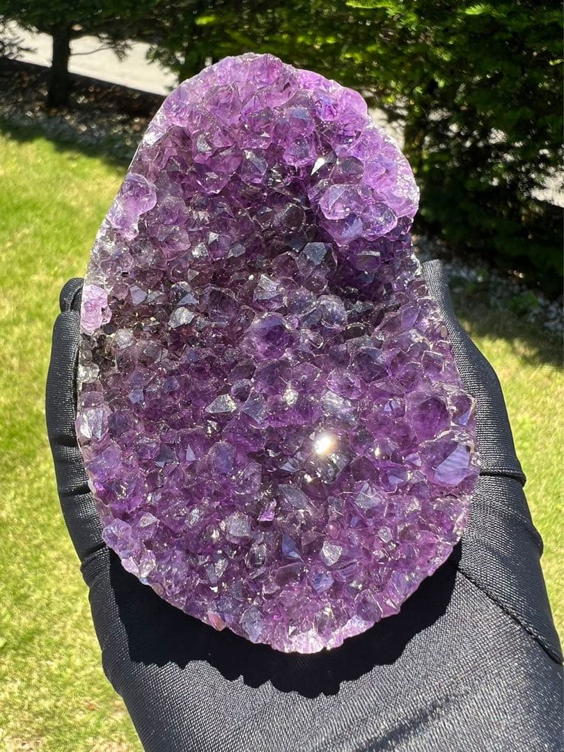 A657 高品質アメジストドーム パワーストーン 紫水晶 天然石 置き物