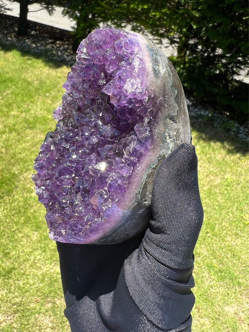 A657 高品質アメジストドーム パワーストーン 紫水晶 天然石 置き物