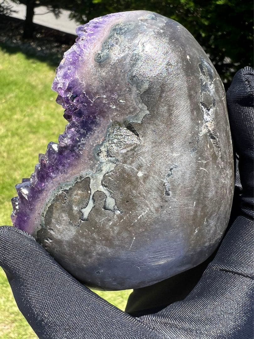 A657 高品質アメジストドーム パワーストーン 紫水晶 天然石 置き物