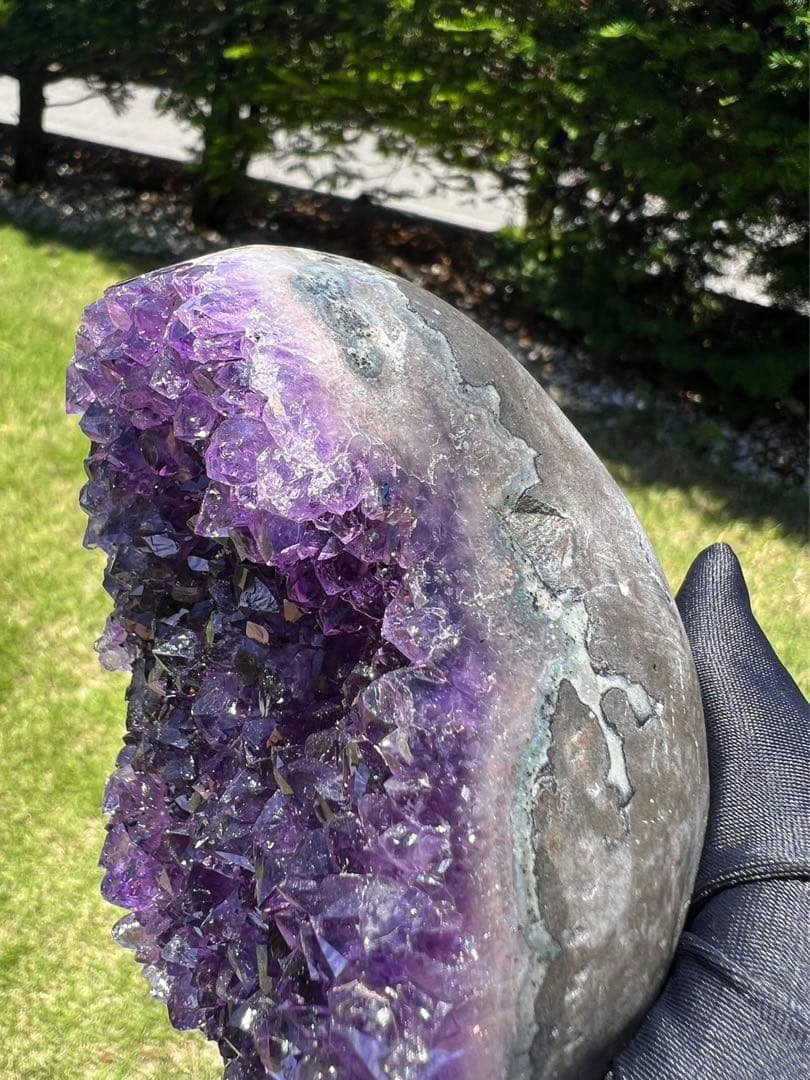 A657 高品質アメジストドーム パワーストーン 紫水晶 天然石 置き物