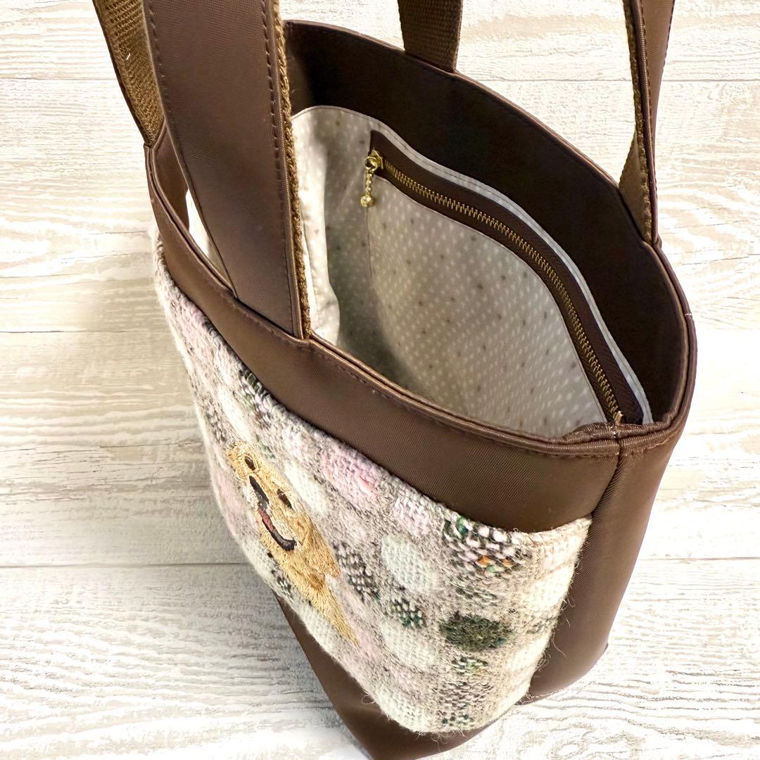 ゴールデンレトリバー刺繍♡秋冬トートバッグ