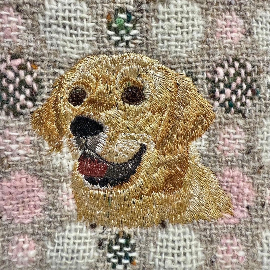 ゴールデンレトリバー刺繍♡秋冬トートバッグ