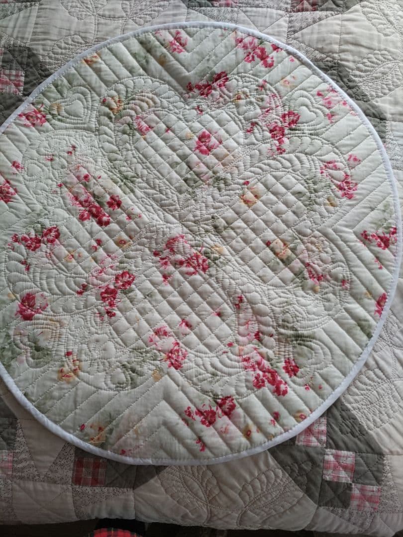 パッチワークキルトタペストリーホワイトキルト