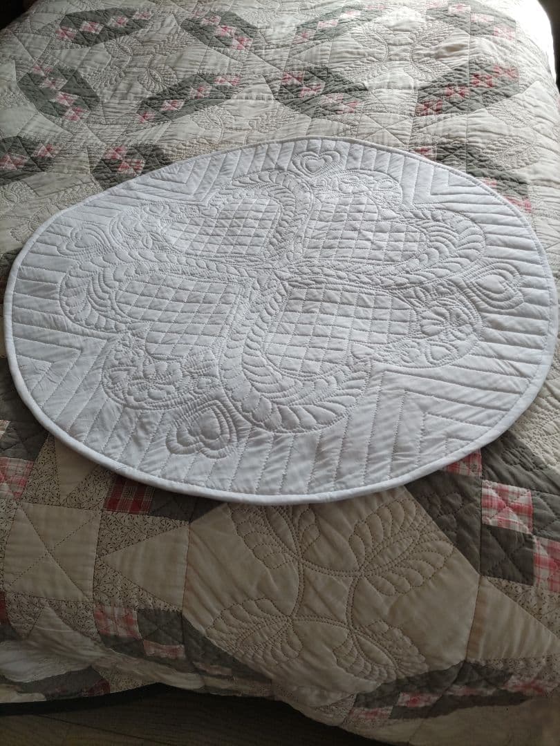 パッチワークキルトタペストリーホワイトキルト