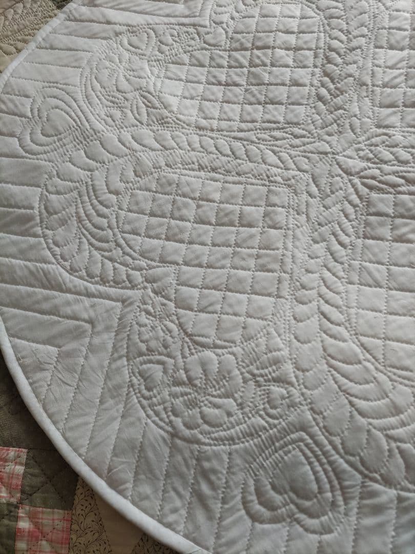 パッチワークキルトタペストリーホワイトキルト