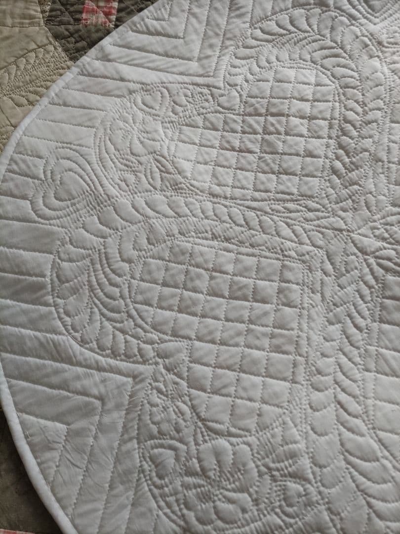 パッチワークキルトタペストリーホワイトキルト