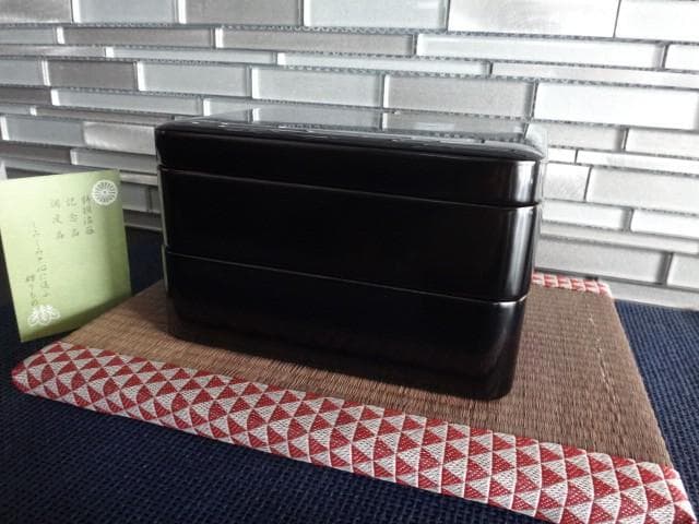 新品★越前塗★江戸弁当★重箱★天然木★弁当箱★ランチボックス★吹寄沈金