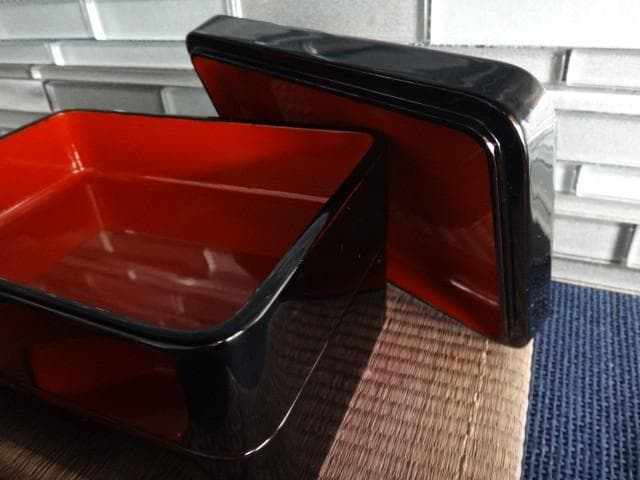 新品★越前塗★江戸弁当★重箱★天然木★弁当箱★ランチボックス★吹寄沈金