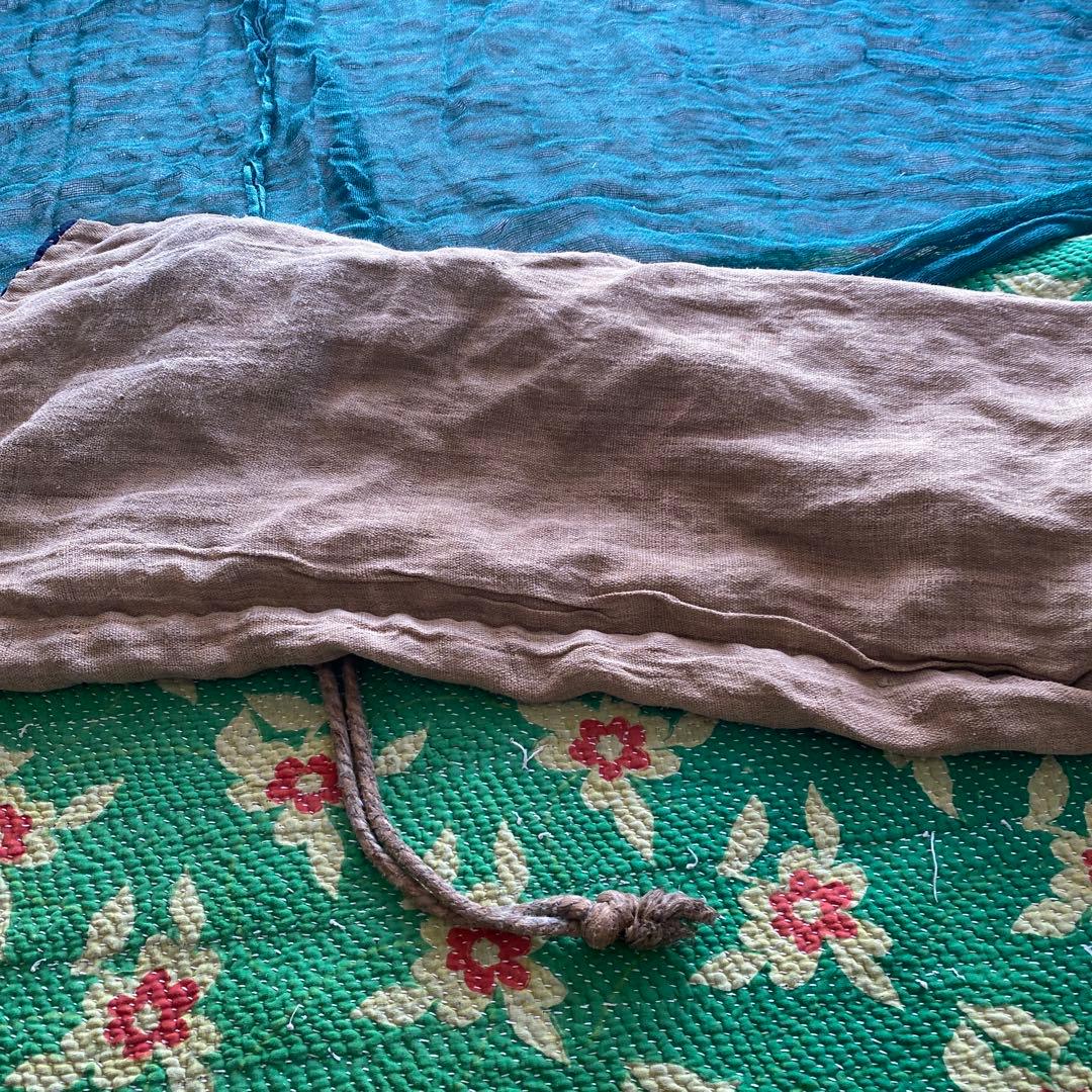 リネンバッグヴィンテージハンドメイド骨董市　刺し子ちくちく一点物