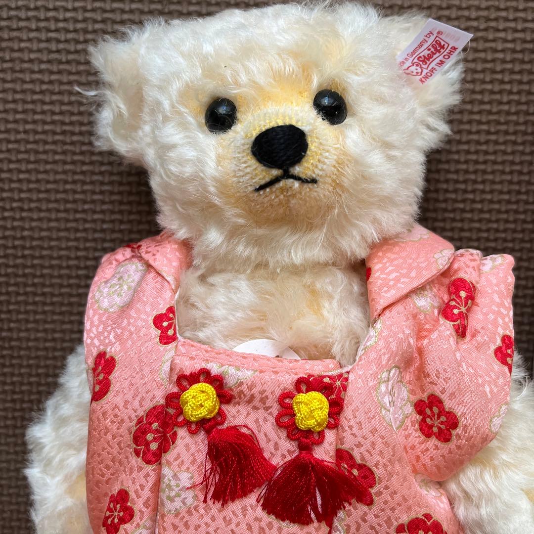 シュタイフ ひなベア　雛飾り羽子板付き　節句　ひな祭り　七五三