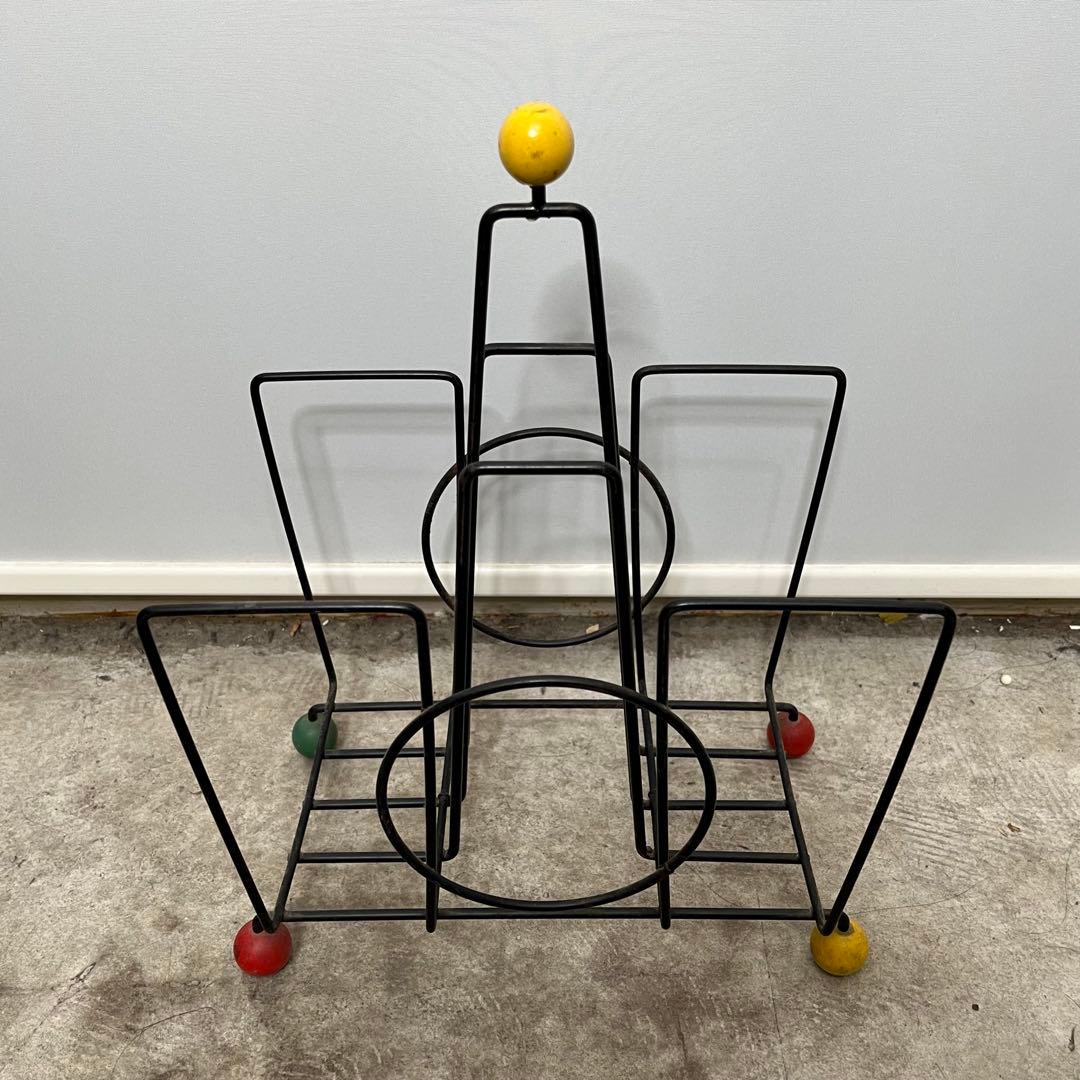 希少 50-60s ビンテージ アイアン ブックスタンド ミッドセンチュリー