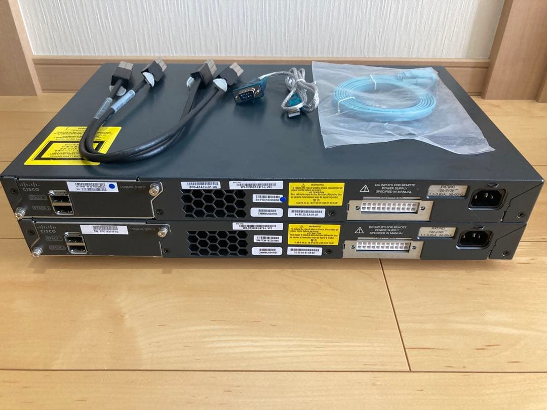 【CCNA、CCNP】スタック2台ciscoL2スイッチWS-C2960X