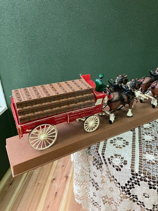 バドワイザー クライスデール8頭立馬車 馬 インテリア 置物