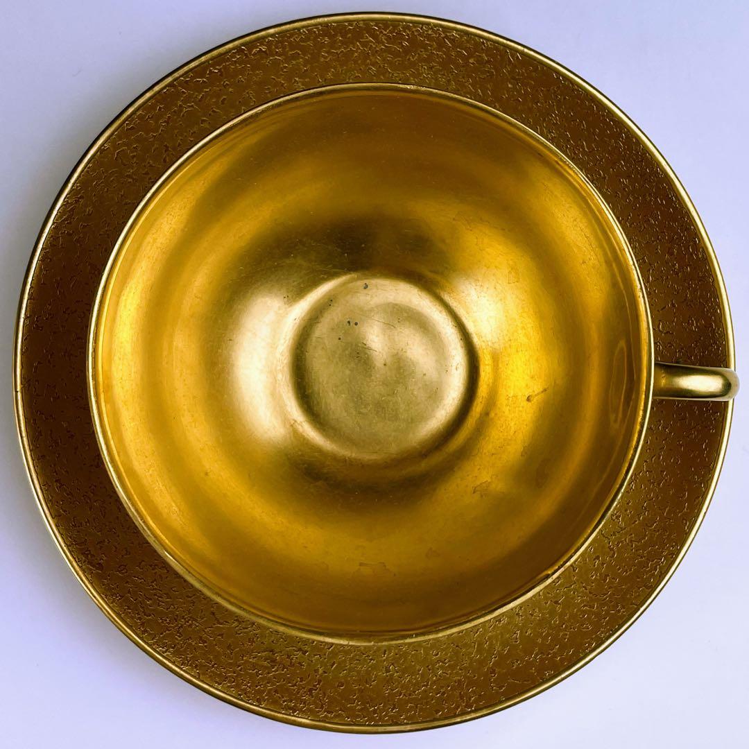 【希少】フッチェンロイター 金彩 クサラシ技法 ティーカップ＆ソーサー 花籠