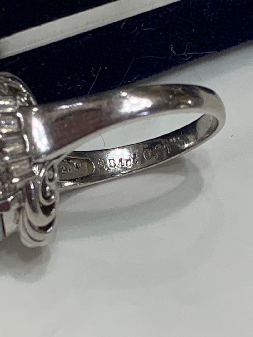 プラチナ Pt900 オパールリング 10月　誕生石　約11号 ？指輪