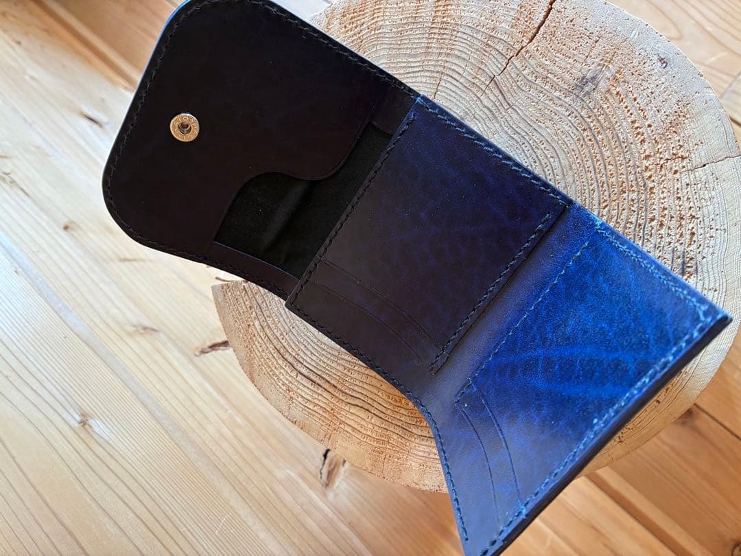 【オーダー受付中】コンパクトウォレット　ルガトショルダー　手縫い　キャンモア