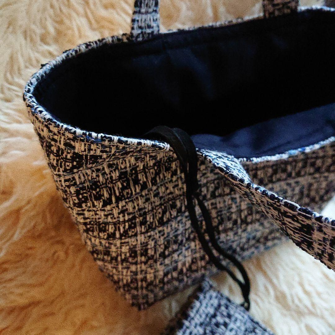 H64 イタリア一流ブランド生地使用ミニトート　ポーチ付き