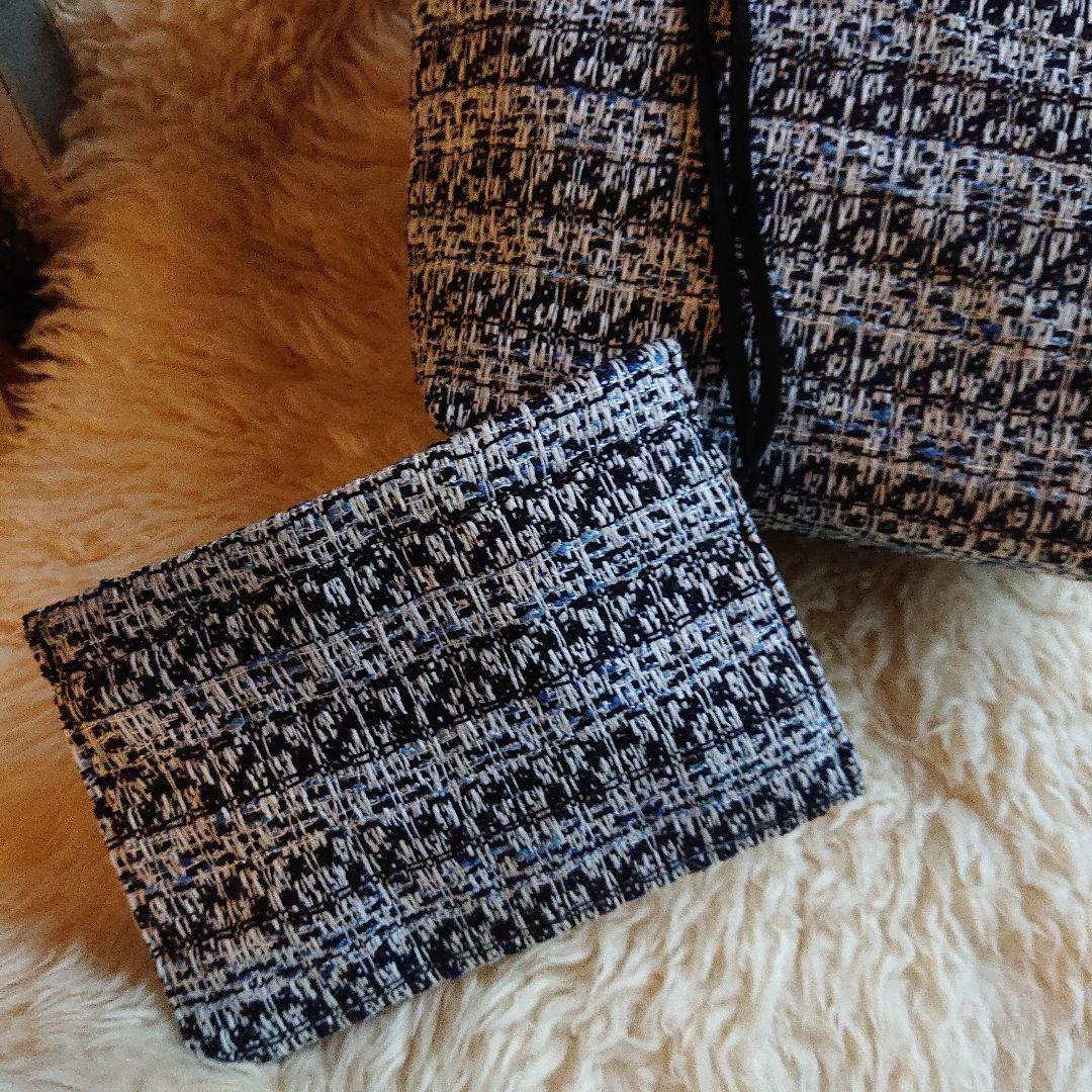 H64 イタリア一流ブランド生地使用ミニトート　ポーチ付き