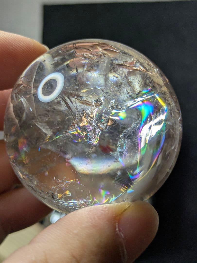 レムリアン水晶　スフィア　コロンビア産　赤いオーラライト有　47.2ミリ