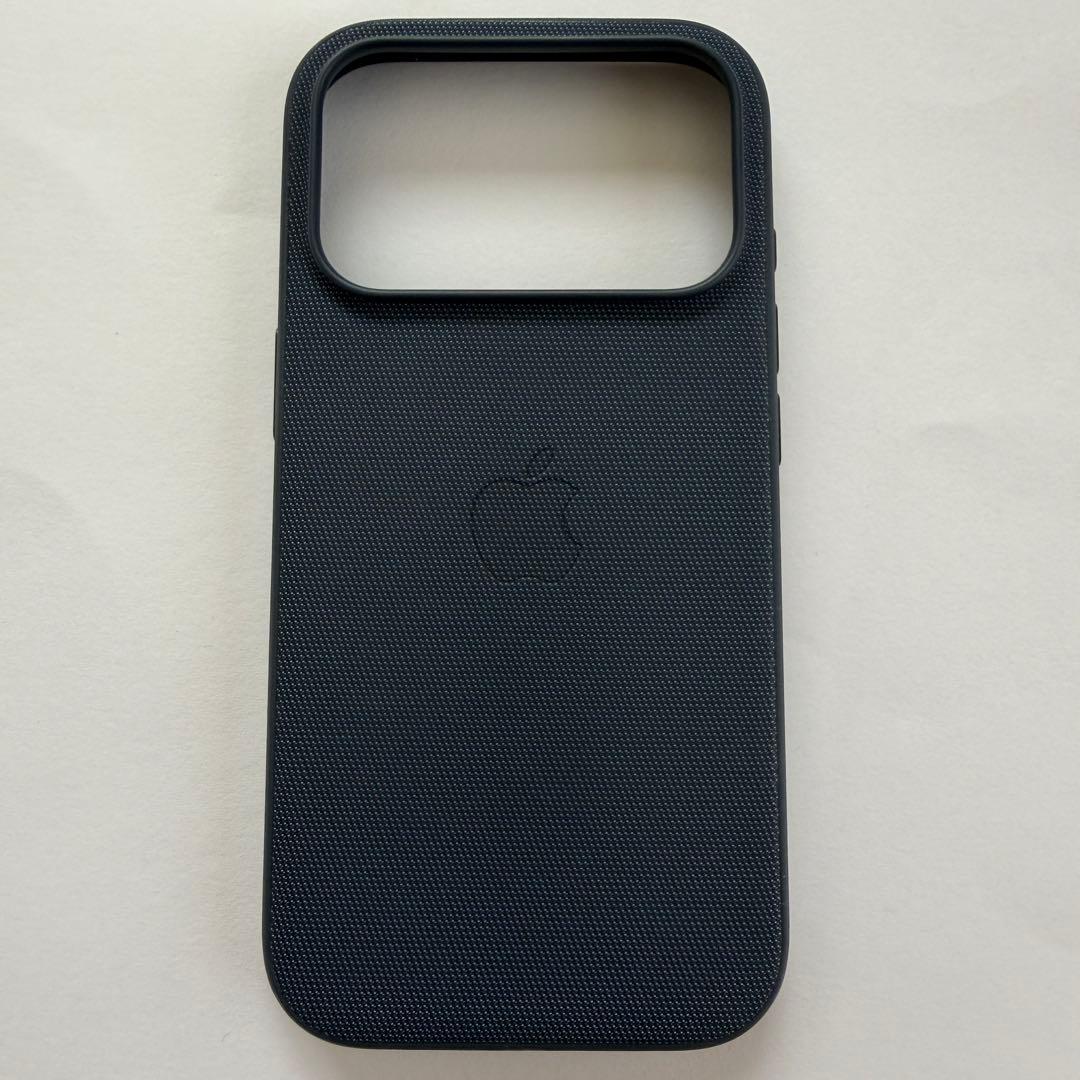 iPhone17pro用Apple純正テックウーブンケース　ブルー 保護ガラス付