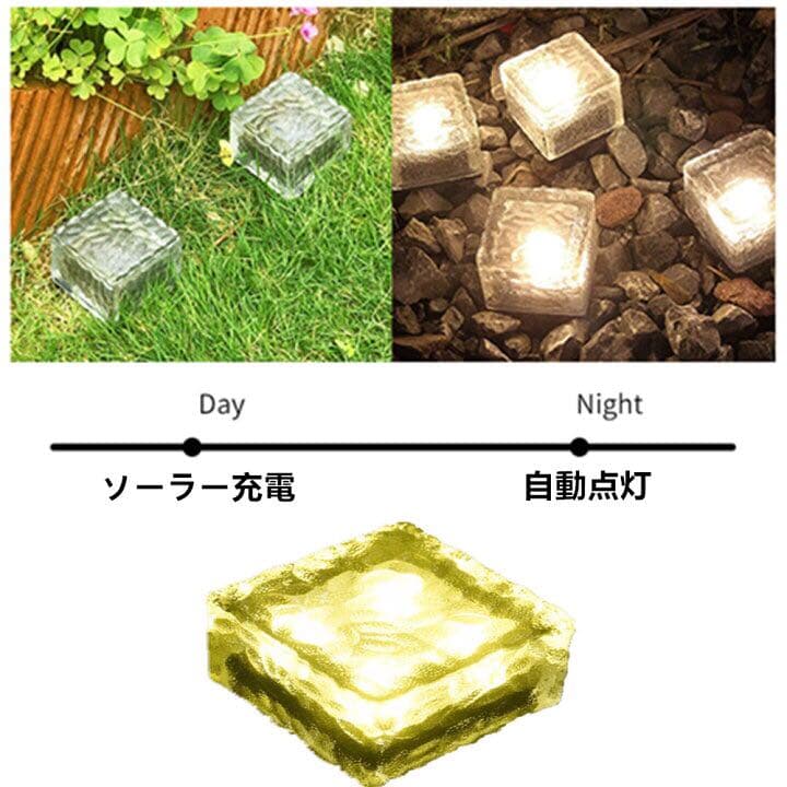 10個セットガーデンライト 地埋込型ライト 防犯ライト 太陽光パネル  暖色