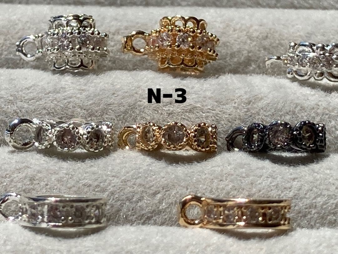 カン付きロンデル　パーツ　シルバー　ゴールド　ブラック　ハンドメイド　ばら売り